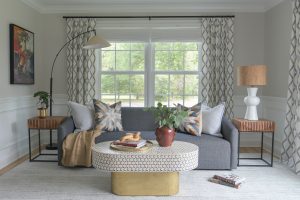 Interior design trends 2026 in Northern Virginia home showing organic textures and jewel tones